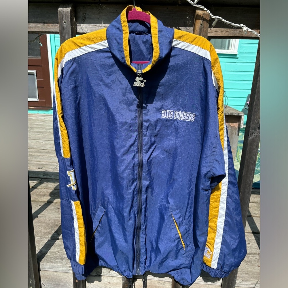 CFL Winnipeg Blue Bombers Football Vintage Starter Full-Zip Jacket Men's XXL